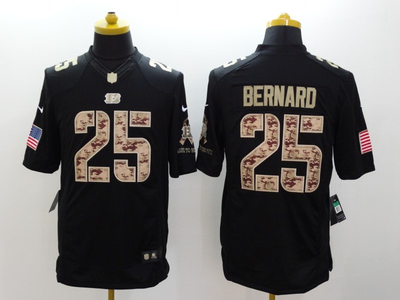 Men's Cincinnati Bengals Giovanni Bernard #25 Black Jersey Men's Cincinnati Bengals Giovanni Bernard #25 Black Jersey